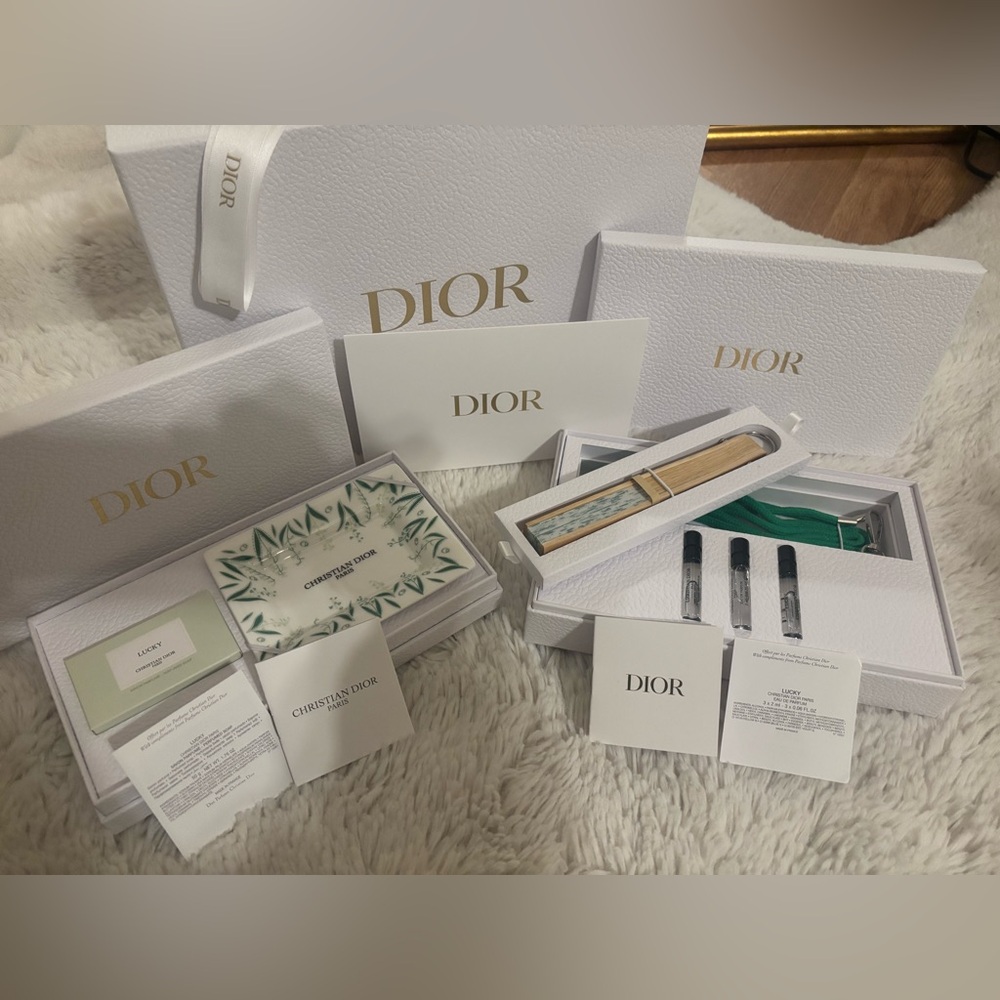 Dior LUCKY Hand Fan and Soap Set